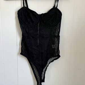 Black Lingerie Bodysuit